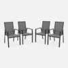 Lot De 4 Fauteuils De Jardin Aluminium - Washington Couleur : Anthracite / Gris Foncé -ME Soldes txarmx4co 8e3bbc0e9c43c272b4692b27eff9a4a5