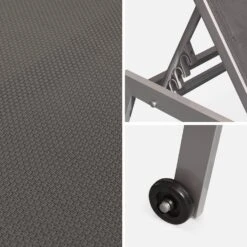 Bain De Soleil Aluminium , Multi Positions, à Roulettes (lot De 2) Couleur : Anthracite / Gris Taupe -ME Soldes txsunkdx2co a9ba88a9ce460f53dbb50c94d52edb38