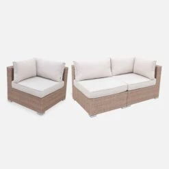 Salon De Jardin Résine Tressée 8 à 10 Places Couleur : Beige / Beige -ME Soldes w001natbg 775443ba7b8cc360992ddb8fda5b9b9f