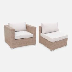 Salon De Jardin Résine Tressée 8 à 10 Places Couleur : Beige / Beige -ME Soldes w001natbg dd9dcba60a6fe318685c96ebebd87d16