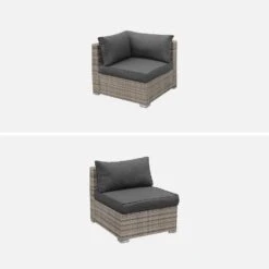 Fauteuil D'angle + Fauteuil Résine Tressée Couleur : Nuances De Gris / Gris -ME Soldes w00mcmixgy 89ab113ac419c145be9001c826658621