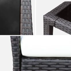 Table De Jardin Résine Tressée, 6 Fauteuils Couleur : Marron / Ecru -ME Soldes wk150kdr6bn 9705b00d17f726d6798f7f913abbb528