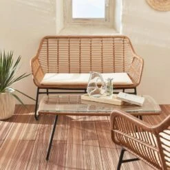 Salon De Jardin Résine Effet Rotin Et Métal 4 Places -ME Soldes wk4bamb 159b6d001bcaeb388d02333b3d836e37