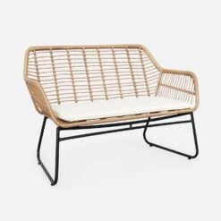 Salon De Jardin Résine Effet Rotin Et Métal 4 Places -ME Soldes wk4bamb a7b00005ce443c09207fd9c6ff8dc319