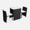 Table De Jardin Encastable Résine Tressée, 2 Chaises Couleur : Noir / Ecru -ME Soldes wk64o2bk b853da9a4f2b14b8688c4232f51a95c2