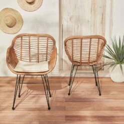 Fauteuil Effet Rotin Résine Et Métal (lot De 2) -ME Soldes wkchrx2bamb af0020fcfcf712b10abee8a928c839b4