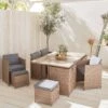 Table De Jardin Encastrable Résine, 10 Fauteuils Couleur : Beige / Gris Chiné -ME Soldes wkdgcube10ntgy 77a2e8a945082471b7f2b23304087ddd