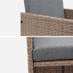 Table De Jardin Encastrable Résine, 10 Fauteuils Couleur : Beige / Gris Chiné -ME Soldes wkdgcube10ntgy 98b3e938c36314b9747db83eb0a9287b