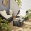 Salon De Jardin Triangle Résine Tressée 2 Places Couleur : Noir / Ecru -ME Soldes wktrianglebk 6d54f47bc4eb30450fed6391b8cc9e99