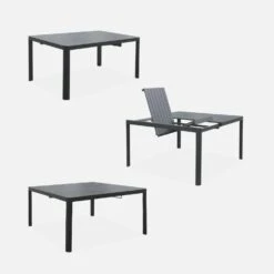 Table De Jardin Extensible Aluminium, 6 à 8 Places -ME Soldes xtafsq147at 4682a5db35d2049a13c2ac7c9f30dfbd