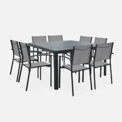 Table De Jardin Extensible Aluminium + 8 Fauteuils De Jardin Empilables Couleur : Anthracite / Gris Clair 12 Table De Jardin Extensible Aluminium + 8 Fauteuils De Jardin Empilables Couleur : Anthracite / Gris Clair -ME Soldes xtafsq147r8gy 79fb48d50a20e82d9f31979a2b7eb5df