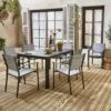 Table De Jardin Extensible Aluminium + 8 Fauteuils De Jardin Empilables Couleur : Anthracite / Gris Clair -ME Soldes xtafsq147r8gy f6db9208622fd0ff9a03311d96e51ffc