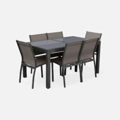 Table De Jardin Extensible Aluminium, 6 Chaises Couleur : Gris / Gris Taupe 10 Table De Jardin Extensible Aluminium, 6 Chaises Couleur : Gris / Gris Taupe -ME Soldes xtp150r6co d8b352dd0e8c1ceca4d53120312e791d