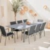 Table De Jardin Extensible Aluminium, 8 Chaises Couleur : Gris / Gris Foncé -ME Soldes xtsaf245r8at 7c839cee4455a6d5d9baa07fce250fd8