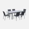 Table De Jardin Extensible Aluminium, 6 Chaises Couleur : Gris / Gris Foncé 1 Table De Jardin Extensible Aluminium, 6 Chaises Couleur : Gris / Gris Foncé -ME Soldes xtsafm210r6at 35202979814ca59f208bf4902526b0b2